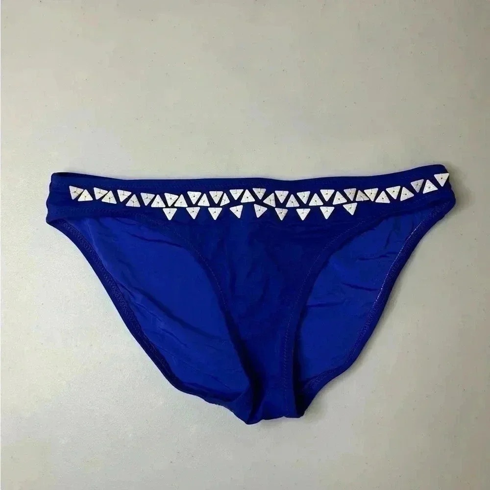 4/$25 Trina Turk Bikini Royal Blue Shell Bikini‎ Bottoms Size 4